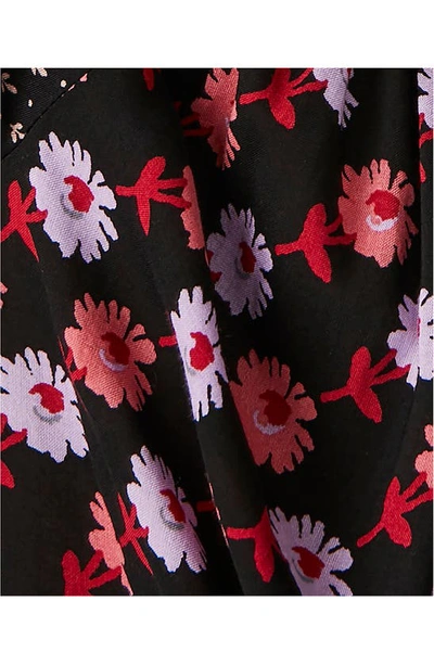Shop Free People Hazel Floral Stripe Button-up Blouse In Black Combo