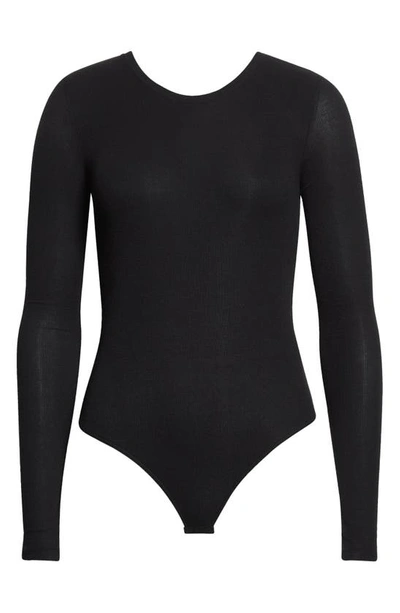 Shop Atm Anthony Thomas Melillo Long Sleeve Bodysuit In Black