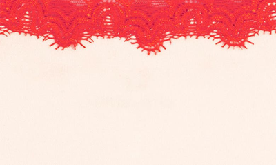 Shop Uwila Warrior Lace Trim Silk Briefs In Rose Quartz With Fiery Red