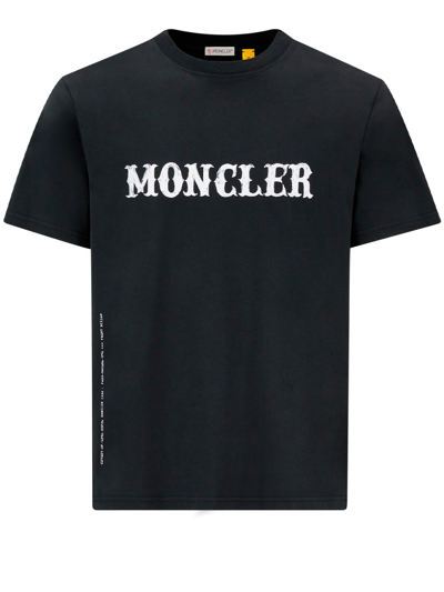 Shop Moncler Genius `fragment Hiroshi Fujiwara` - T-shirt In Nero