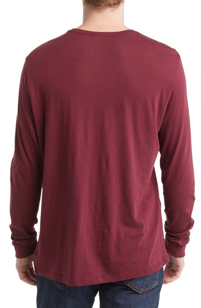 Shop Marine Layer Stripe Cotton & Modal Long Sleeve T-shirt In Tawny