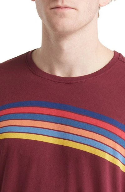 Shop Marine Layer Stripe Cotton & Modal Long Sleeve T-shirt In Tawny