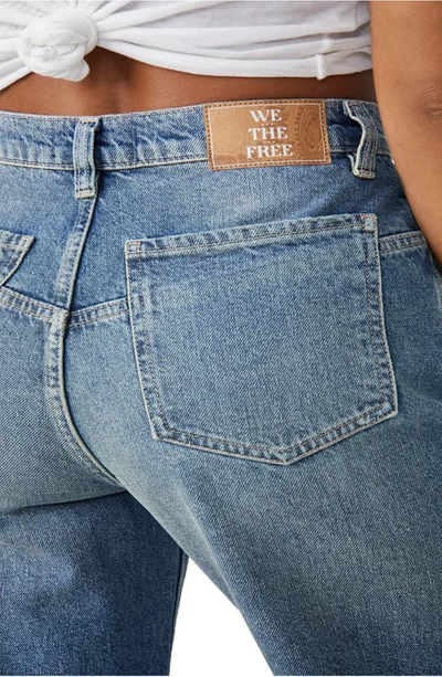 Shop Free People We The Free Tinsley High Waist Baggy Jeans In Hazey Blue