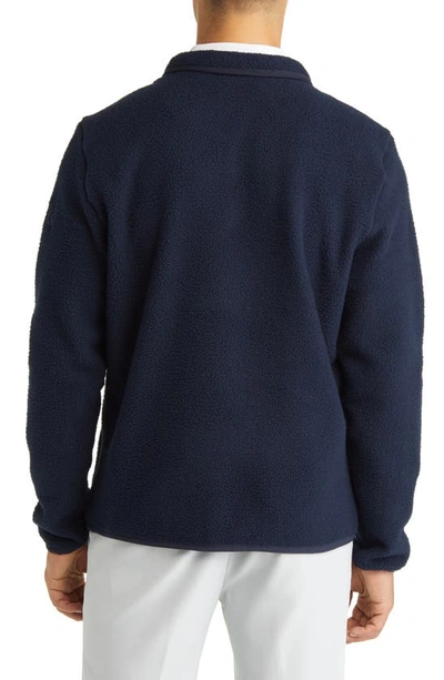 Cutter & Buck Eco Sherpa Mens Fleece Jacket In Navy Blue