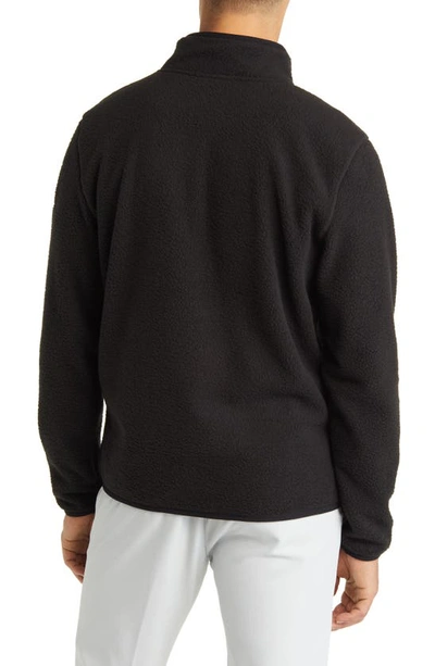 Cutter & Buck Cascade Eco Fleece Mens Quarter Zip Jacket In Black