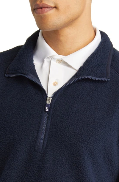 Cutter & Buck Eco Sherpa Mens Fleece Jacket In Navy Blue