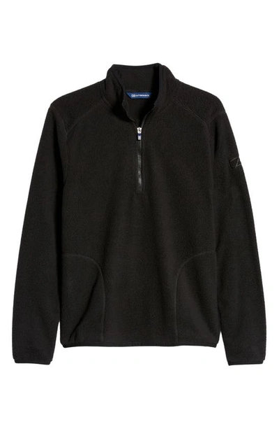 Cutter & Buck Cascade Eco Fleece Mens Quarter Zip Jacket In Black