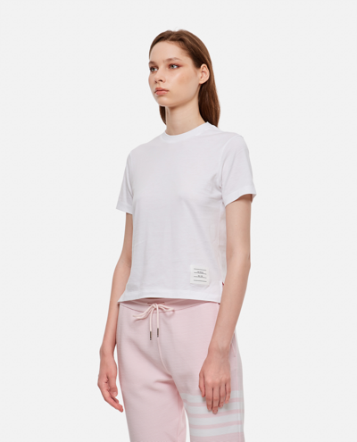 Shop Thom Browne Lightweight Cotton Jersey T-shirt In White