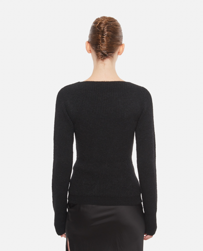 Shop Jacquemus La Maille Pau Cutouts Sweater In Black