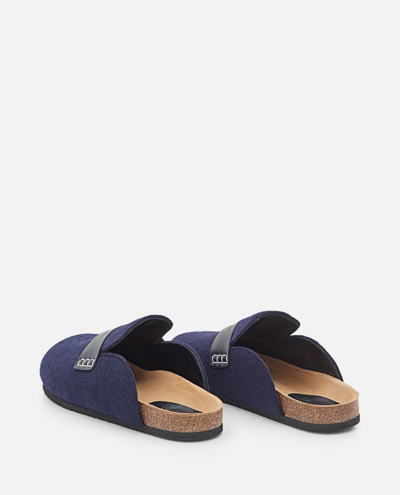 Shop Jw Anderson J.w. Anderson Felt Loafer Mules In Blue