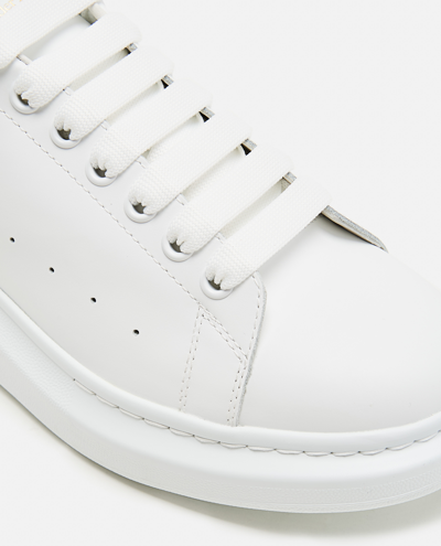 Alexander Mcqueen Men White Sneakers With Logo Lettering On The Rear And Oversize Rubber Sole In Lea In White
