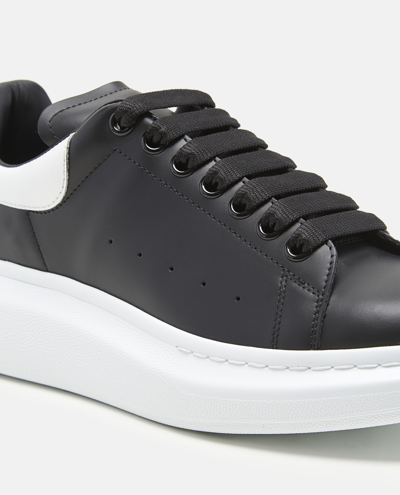 Shop Alexander Mcqueen Leather Sneakers Rubber Sole In Black