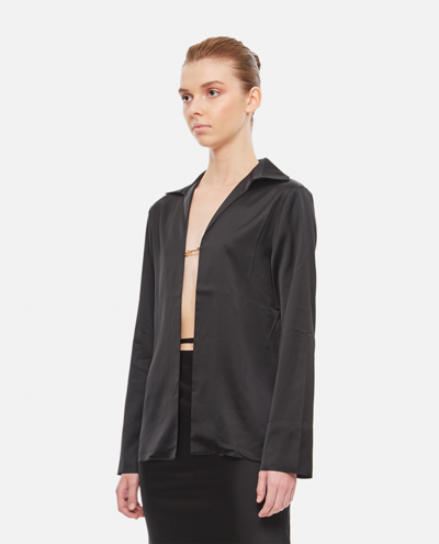 Shop Jacquemus La Chemise Notte In Black