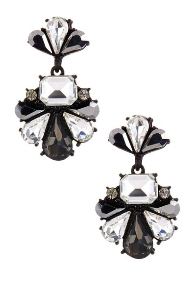 Olivia Welles Derika Detailed Earrings In Matte Black-clear