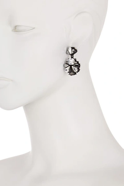 Olivia Welles Derika Detailed Earrings In Matte Black-clear