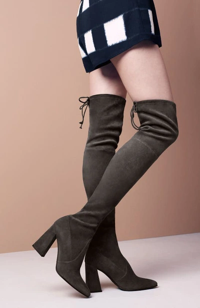 Shop Stuart Weitzman Highland Over The Knee Boot In Black Leather