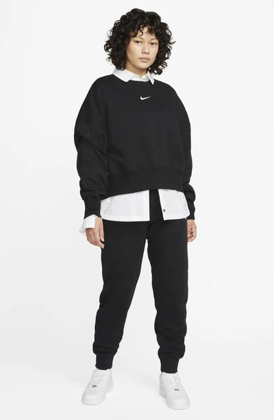 Shop Nike Sportswear Phoenix Fleece Sweatpants In Black/ Sail