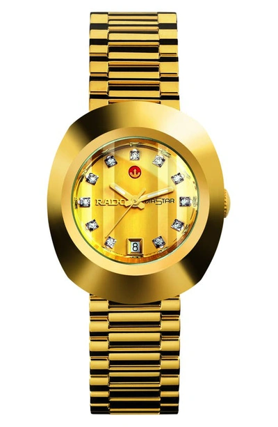 Shop Rado The Original Automatic Bracelet Watch, 27.3mm In Gold