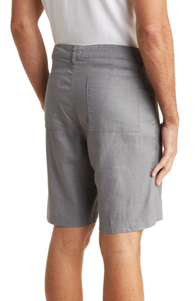Shop Onia Stretch Traveler Linen Blend Shorts In Anchor