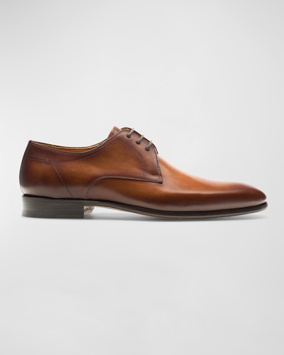 Shop Magnanni Men's Maddin Leather Derby Shoes In Tabaco