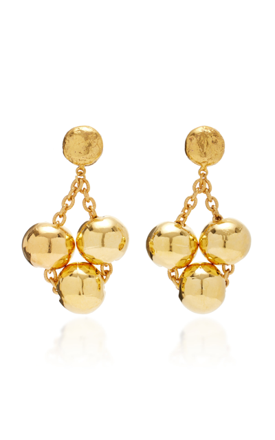 Shop Sylvia Toledano Golden Bubble 22k Gold-plated Earrings