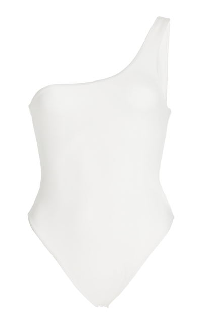 Shop Aexae Asymmetric One-piece Swimsuit In White