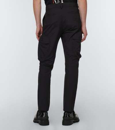 Shop Givenchy Slim-fit Technical Cotton-blend Cargo Pants In Black