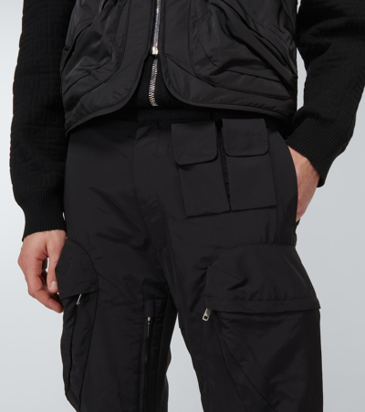 Shop Givenchy Slim-fit Technical Cotton-blend Cargo Pants In Black