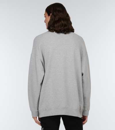 Shop Undercover Printed Cotton Jersey Sweatshirt In Top Gray