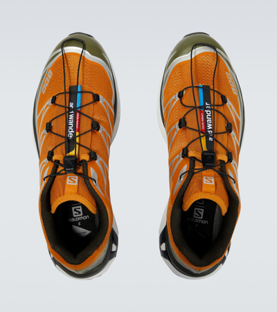 Shop And Wander X Salomon Xt-6 Trail Running Shoes In Camel