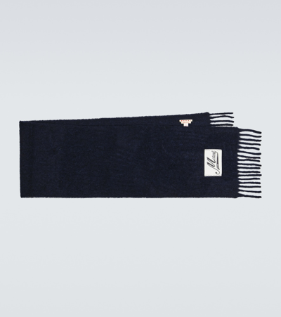 Shop Marni Wool-blend Scarf In Blublack