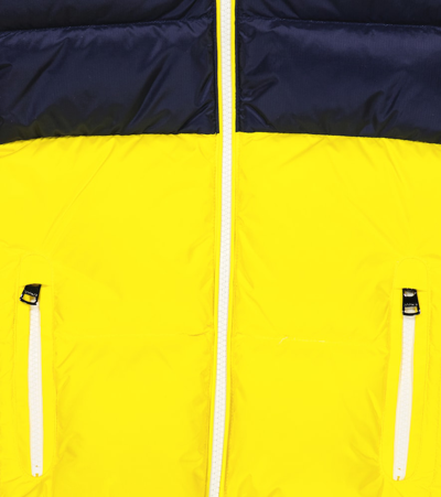 Shop Bogner Elias Down Jacket In Yellow Navy