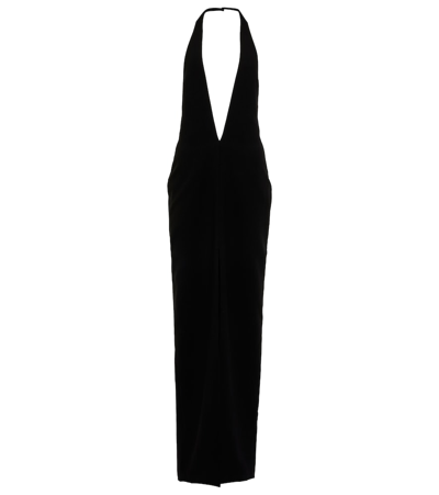 Shop Monot Mônot Halter-neck Gown In Black