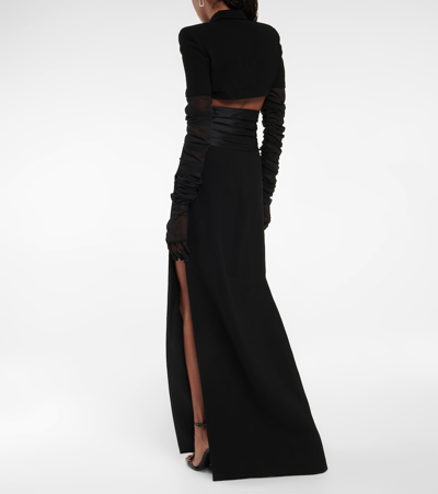 Shop Monot Split Maxi Skirt In Black