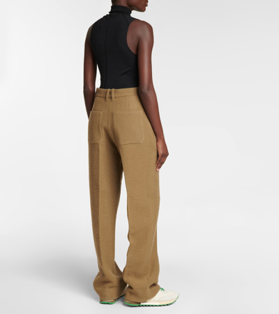 Shop The Row Gustavo High-rise Wool-blend Pants In Bark