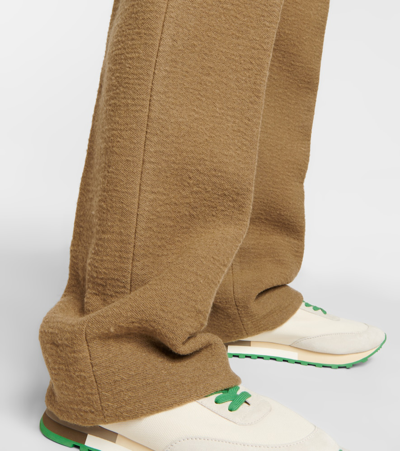 Shop The Row Gustavo High-rise Wool-blend Pants In Bark