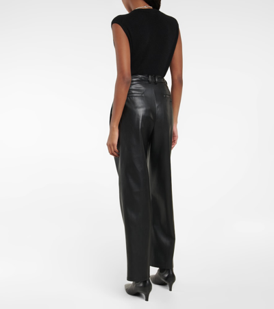 Shop The Frankie Shop Pernille Straight Faux Leather Pants In Black