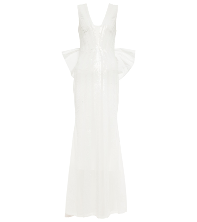 Shop Rebecca Vallance Bridal Davina Sequined Gown In Ivory