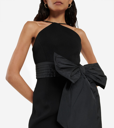 Shop Rebecca Vallance Grace Halterneck Minidress In Black