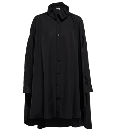 Shop Noir Kei Ninomiya Cotton Poplin Shirt Minidress In Black