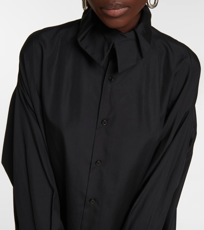 Shop Noir Kei Ninomiya Cotton Poplin Shirt Minidress In Black