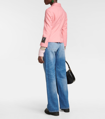 Marni Tailored Virgin Wool Jacket In Pink Candy