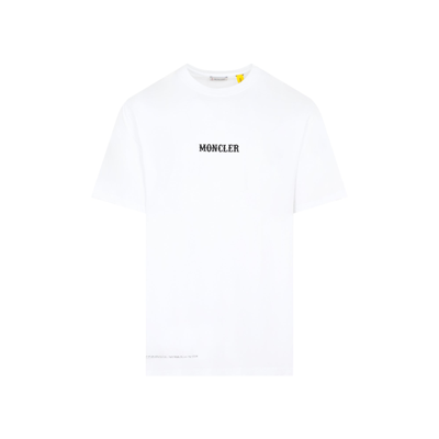 Shop Moncler Genius 7  Cotton T-shirt Tshirt In White