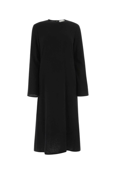 Shop Chloé Flared Sleeved Midi Dress In Black