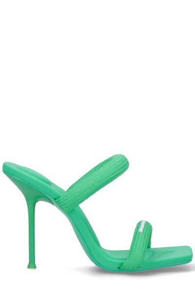 Shop Alexander Wang Julie Padded Heeled Sandals In Green
