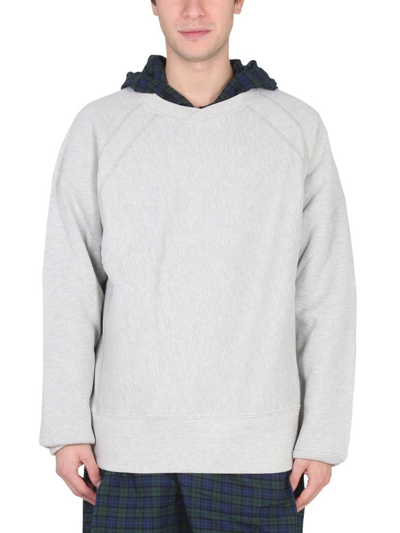 Shop Engineered Garments Check Hooded Sweatshirt In Multi