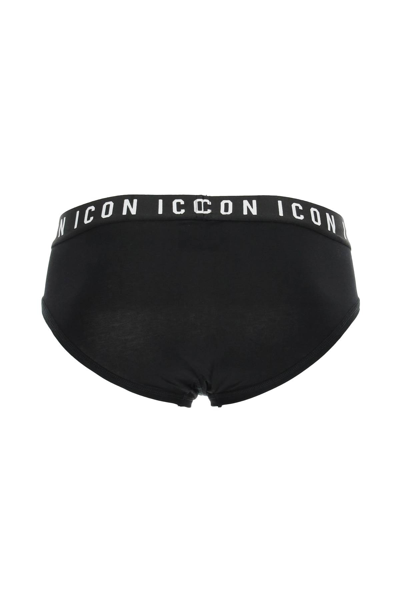 Shop Dsquared2 'icon' Underwear Brief In Black