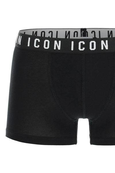 Shop Dsquared2 'icon' Underwear Trunk In Black