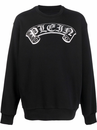 Shop Philipp Plein Logo-print Sweatshirt In Black