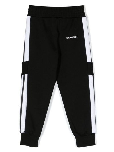 Shop Neil Barrett Logo-print Detail Track Pants In Black